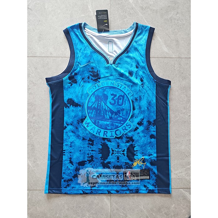Camiseta Golden State Warriors Stephen Curry NO 30 Select Series 2023 Azul